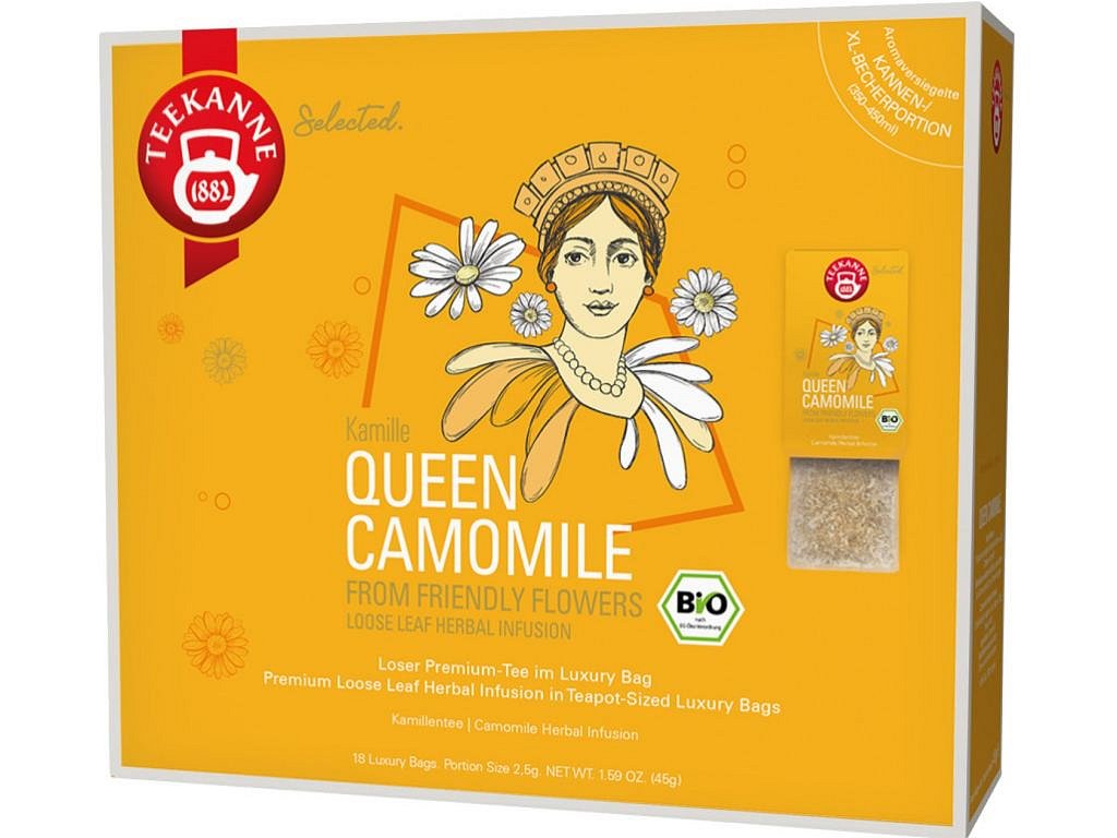 Čaj porcovaný Tea-Butler Queen Camomile BIO - TEEKANNE 18x2,5g