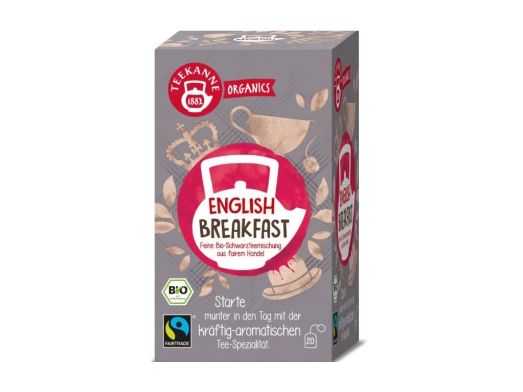 Čaj porcovaný ENGLISH BREAKFAST čaj Teekanne BIO 100%